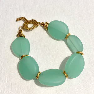 Green Seaglass Bracelet