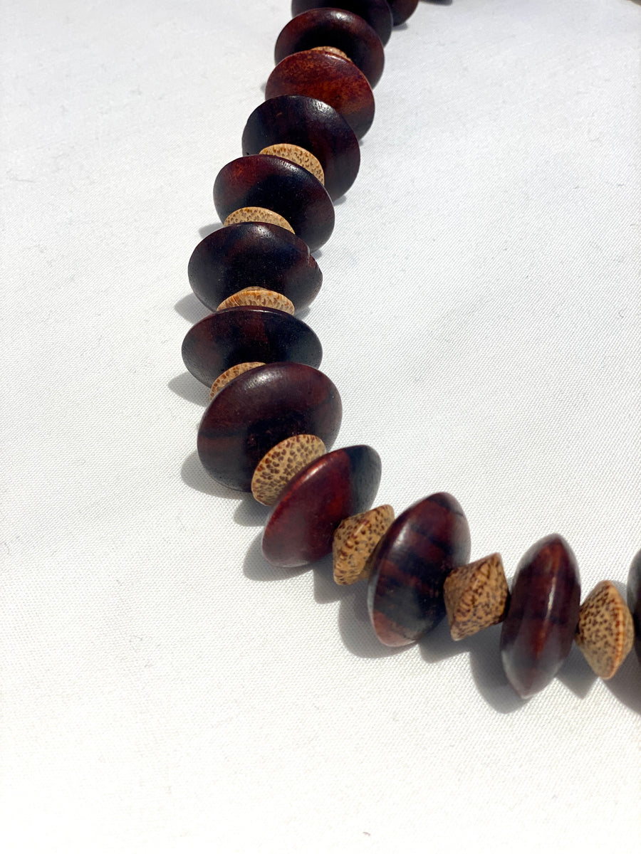 Chunky Wood Bead Necklace