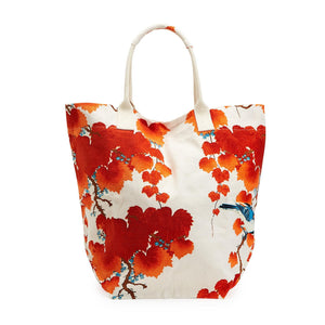 Blossom Branch Red Market Tote Bag