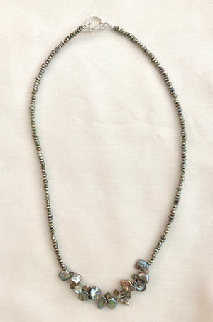 Heishi Pearl and Labradorite Necklace