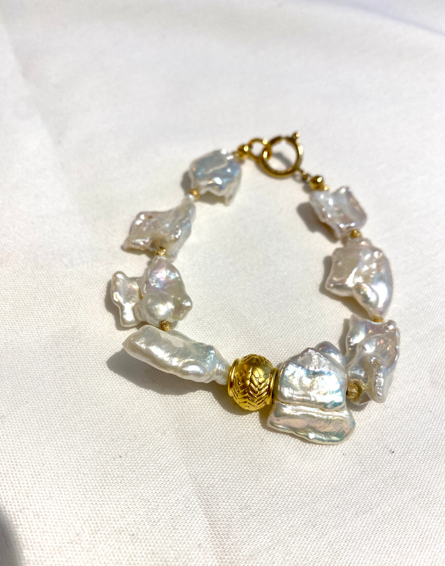 Baroque Pearl and Gold Vermeil Bracelet