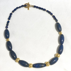 Lapis and Gold Vermeil Necklace