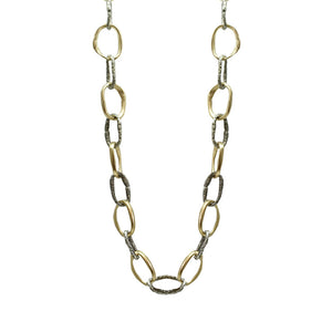 Two Tone Loop Link Necklace