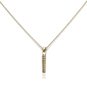 Gold Bastone Pendant Necklace