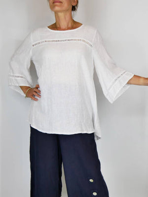 Linen and Lace Top