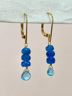 Blue and Aquamarine Earrings