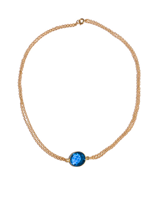 Gold Vermeil & Blue Quartz Gold Plated Necklace