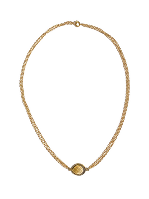 Gold Vermeil & Smoky Topaz Gold Plated Necklace
