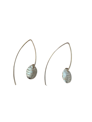 Small Sterling Silver Textured Disc Earrings