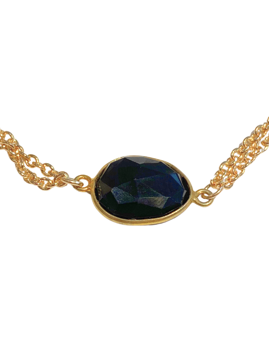Gold Vermeil & Black Onyx Gold Plated Necklace