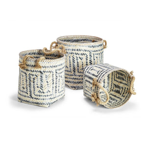 Hand-Crafted Baskets with Jute Rope Handles