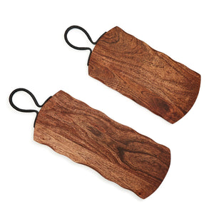 Serving Boards with Hammered Iron Handle