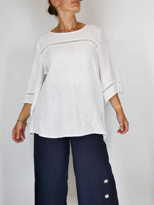Linen and Lace Top