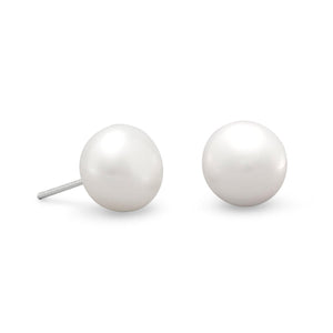 8mm White Cultured Pearl Studs - ALittleSomething