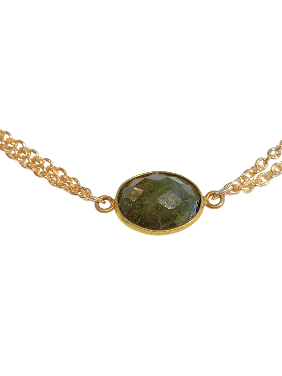 Gold Vermeil & Labradorite Gold Plated Necklace