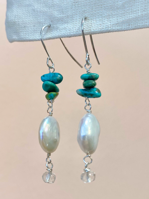 Pearl and Turquoise Earring