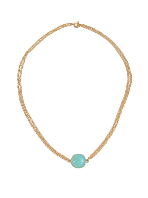 Gold Vermeil & Chalcedony Gold Plated Necklace