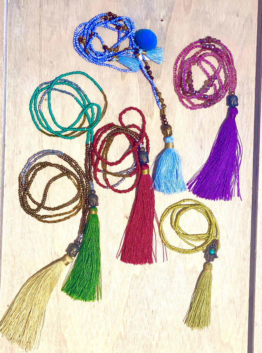 Seed Bead & Tassels Necklace