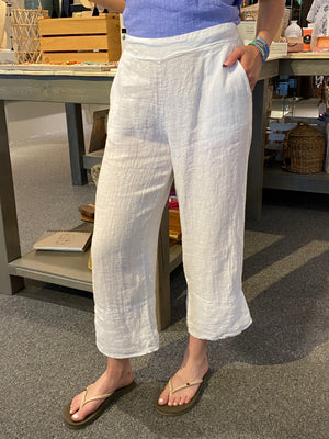 Italian Linen Cropped Pant