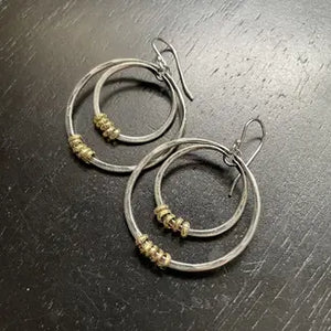 Small Double Silver Hoop Earrings  Jennifer Khan